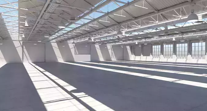 Warehouse empty 3D model