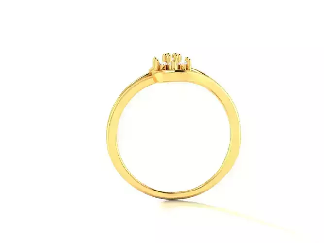 Gold Engagement Ring With Diamonds 135