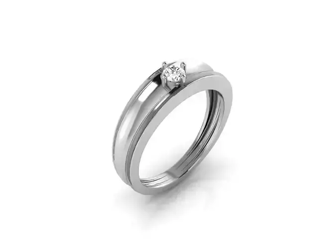 Silver Engagement Ring With Diamonds 76
