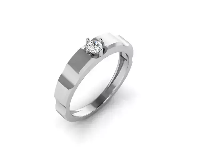 Silver Engagement Ring With Diamonds 77