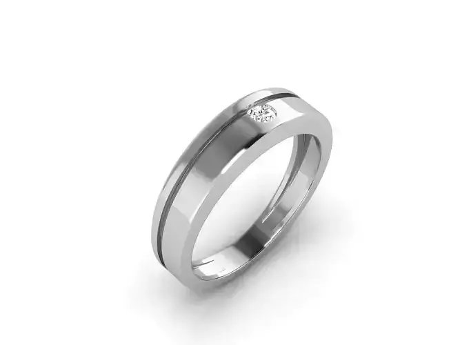 Silver Engagement Ring With Diamonds 78