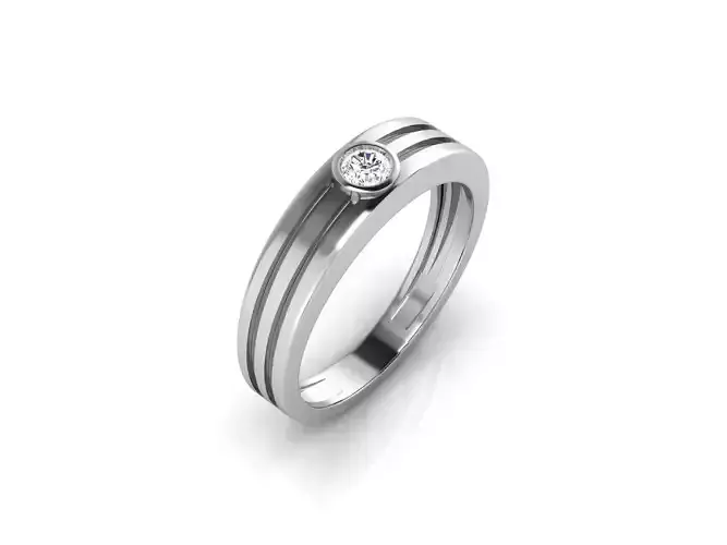 Silver Engagement Ring With Diamonds 79