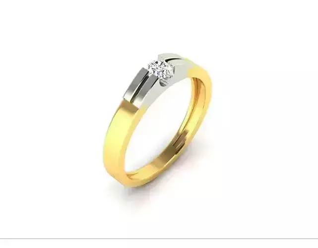 Multimetal Engagement Ring With Diamonds 5