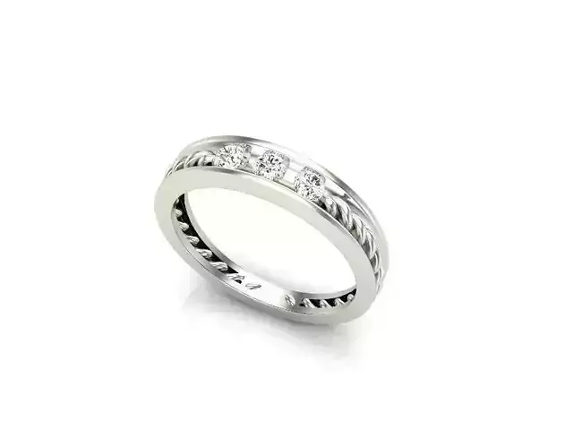 Silver Engagement Ring With Diamonds 83
