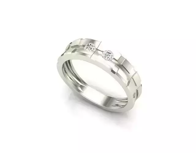 Silver Engagement Ring With Diamonds 84