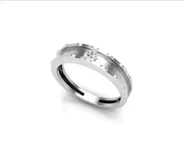 Silver Engagement Ring With Diamonds 85