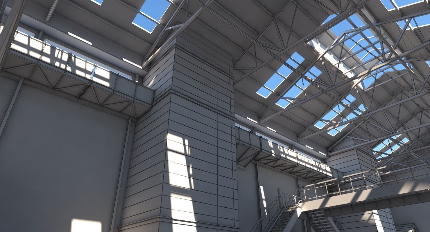 Warehouse Interior 03 3D model_1