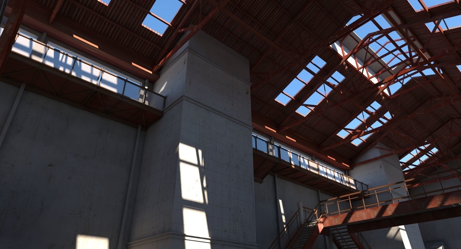 Warehouse Interior 03 3D model_4