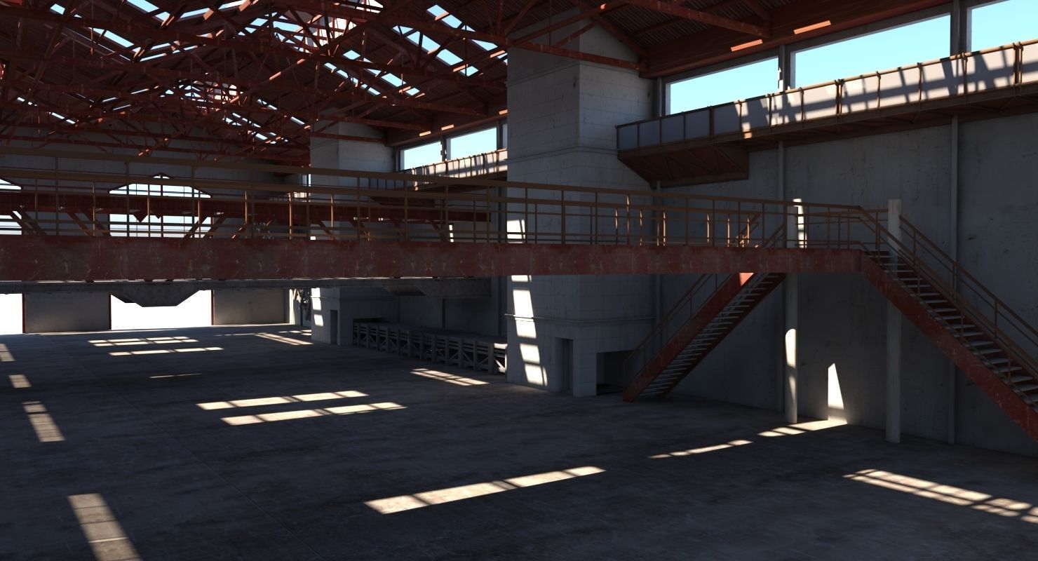 Warehouse Interior 03 3D model_3