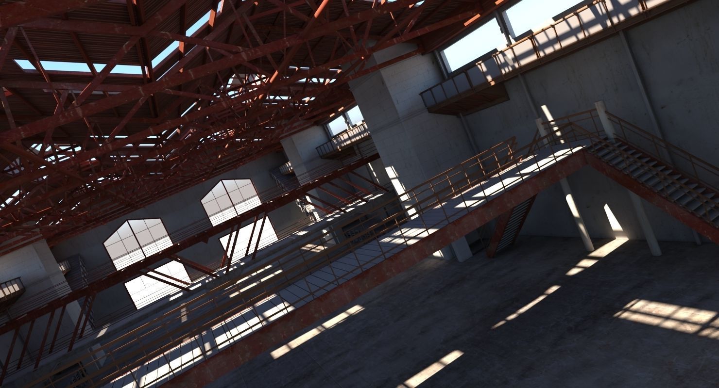 Warehouse Interior 03 3D model_5