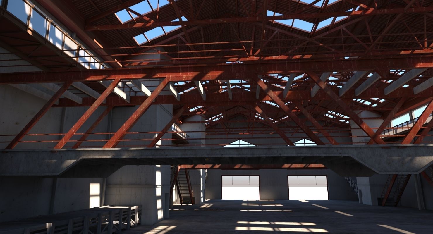 Warehouse Interior 03 3D model_2