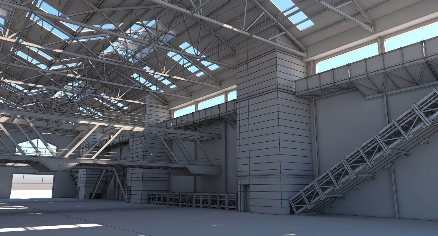 Warehouse Interior 03 3D model_8