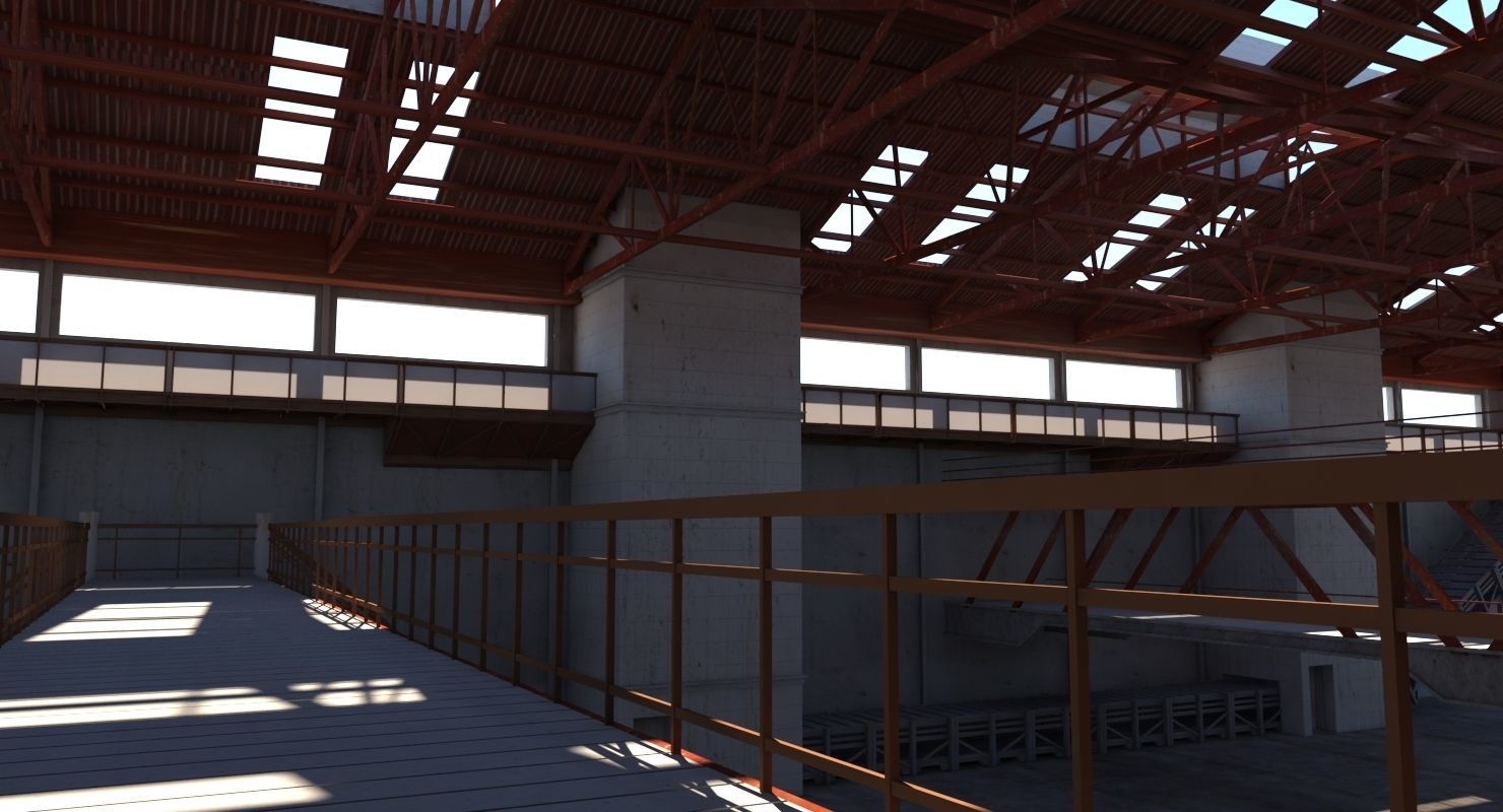 Warehouse Interior 03 3D model_7