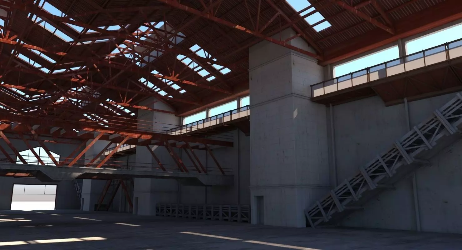 Warehouse Interior 03 3D model_0