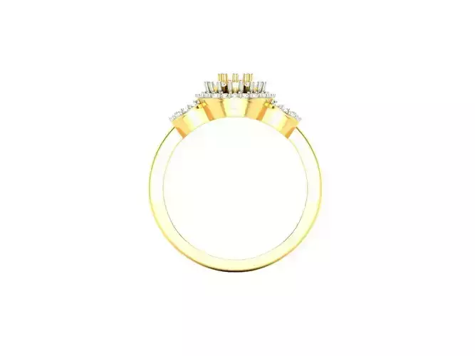 Gold Engagement Ring With Diamonds 136