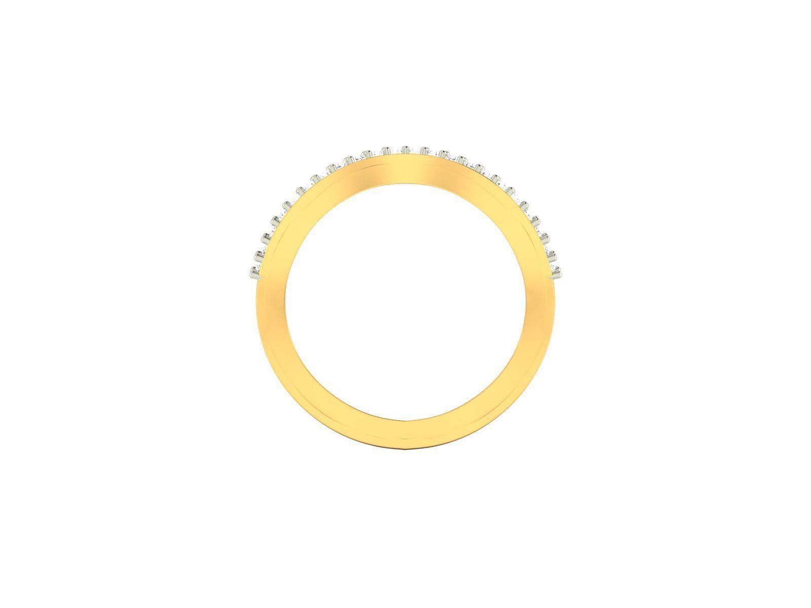 Swirled Gold Ring With Diamonds 5 3D print model_2
