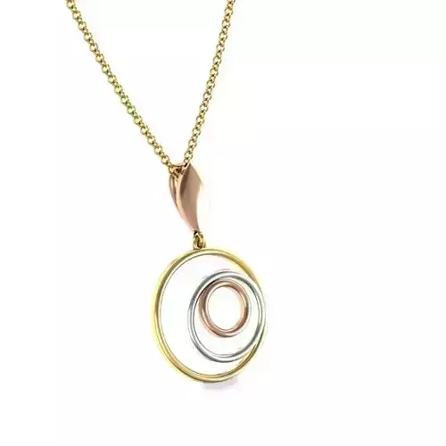 Round Shaped 3 Metal Pendant 1