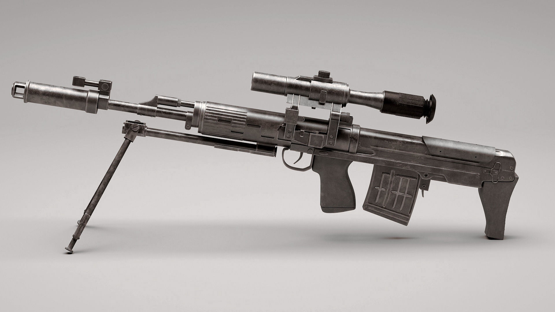 Dragunov SVU 3D model_3