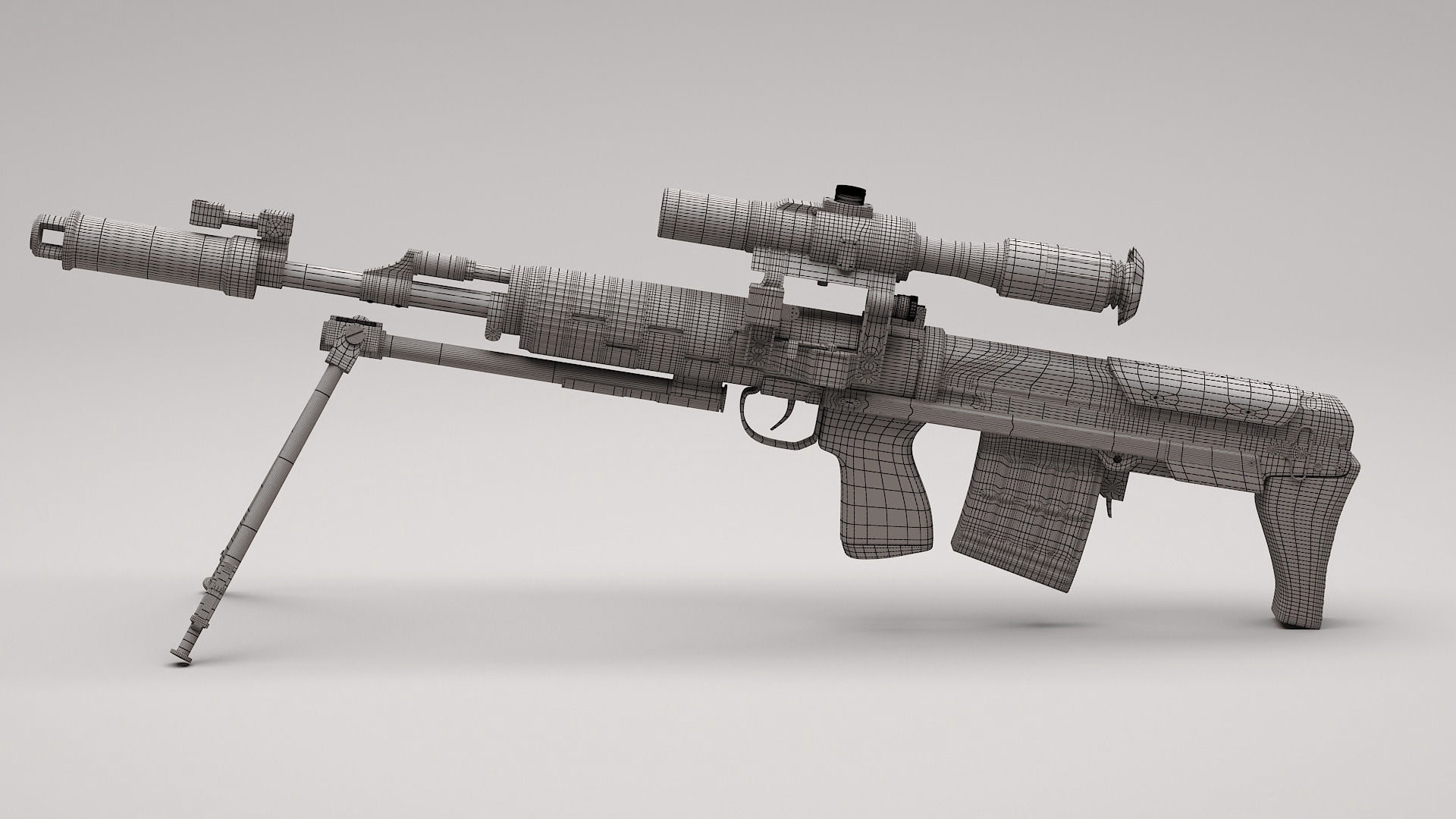 Dragunov SVU 3D model_7