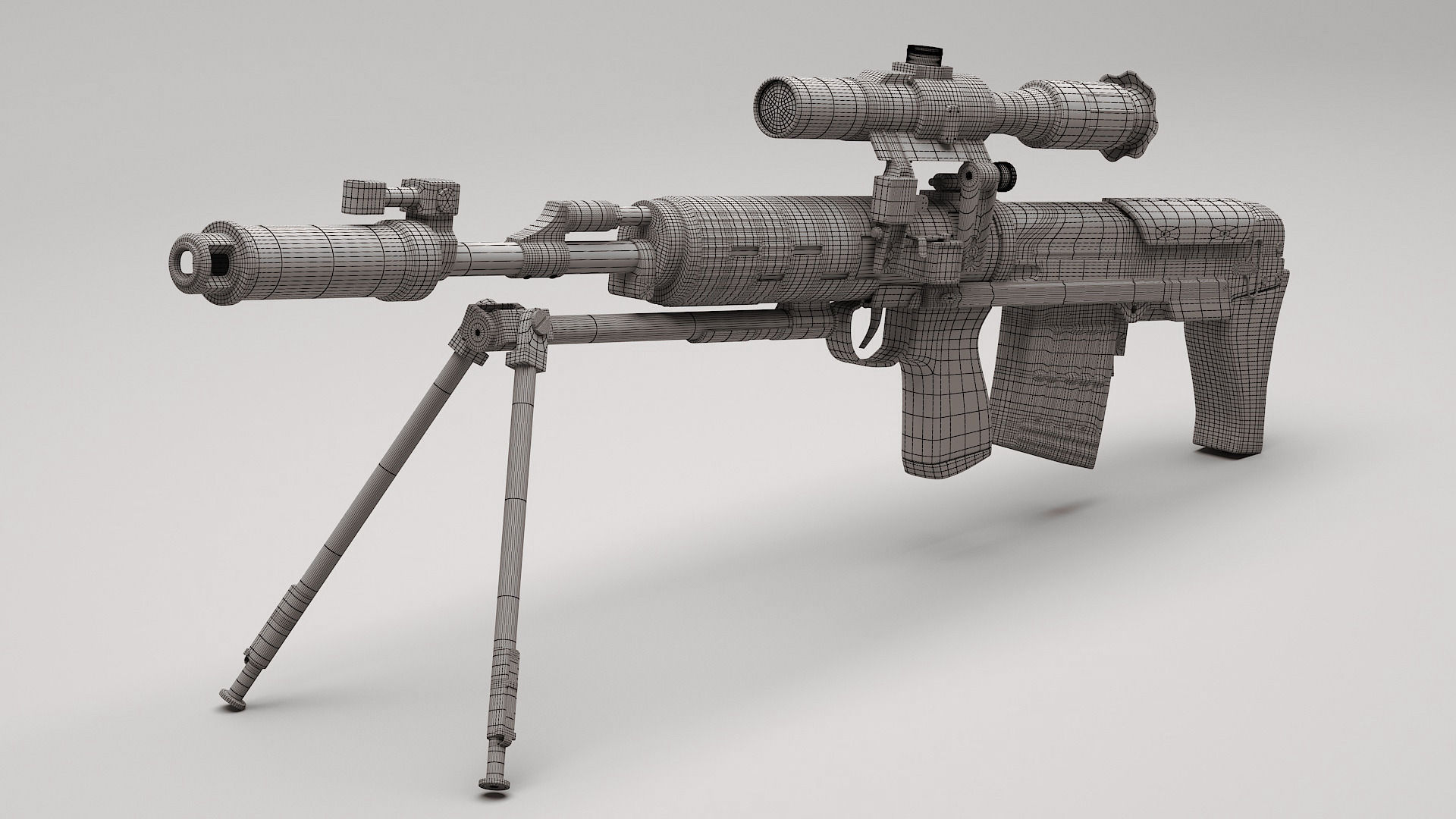 Dragunov SVU 3D model_4