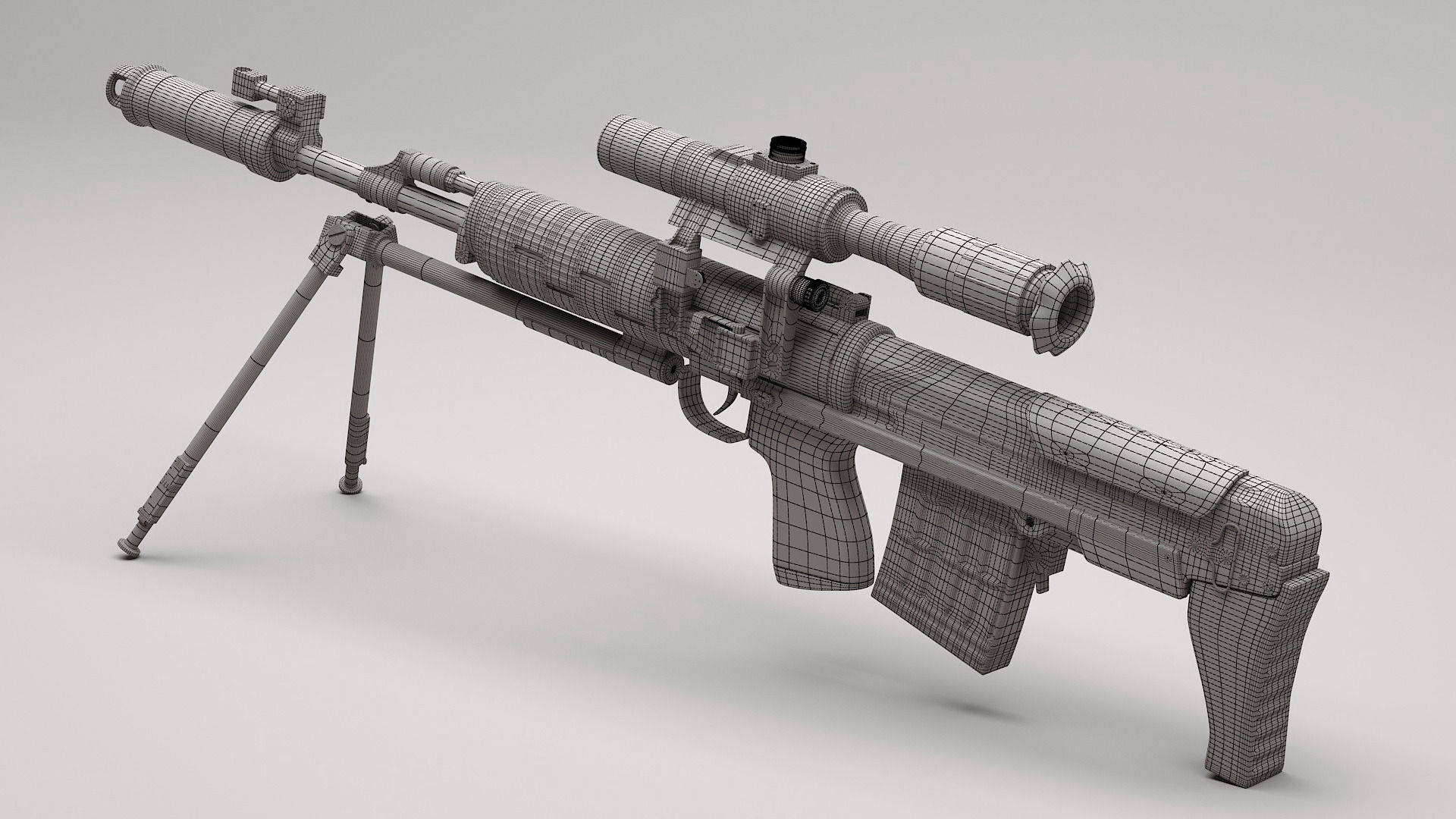 Dragunov SVU 3D model_6
