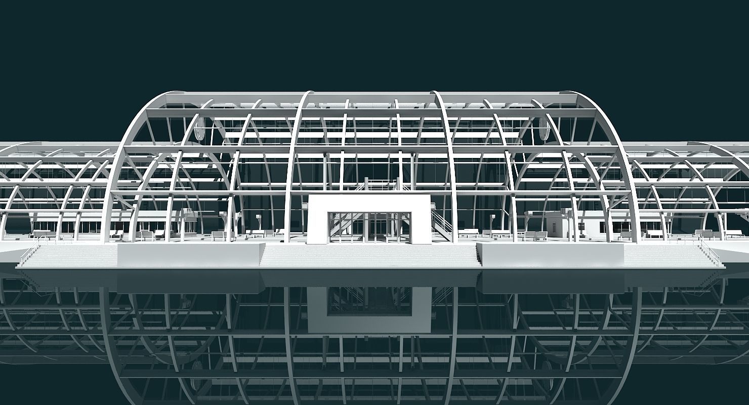 3D Train Station 09 3D model_11