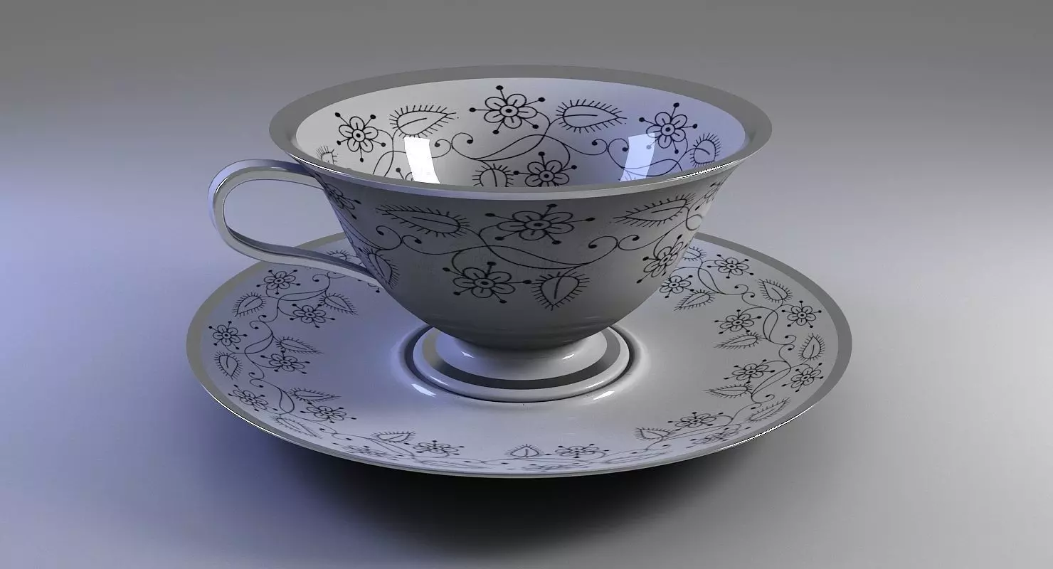 Tea Cup 3D model_0