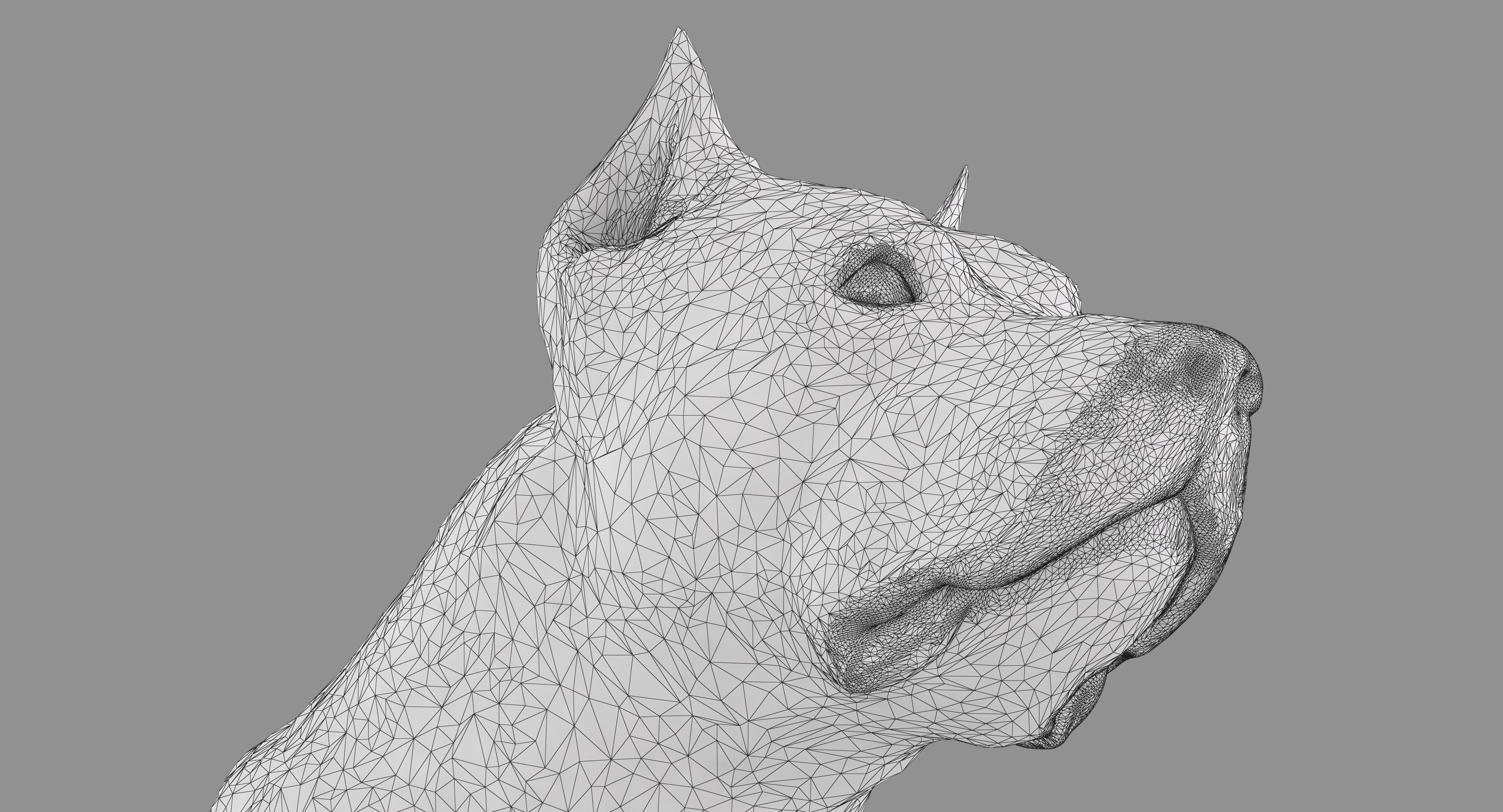 Staffordshire Terrier Dog Low-poly 3D model_18