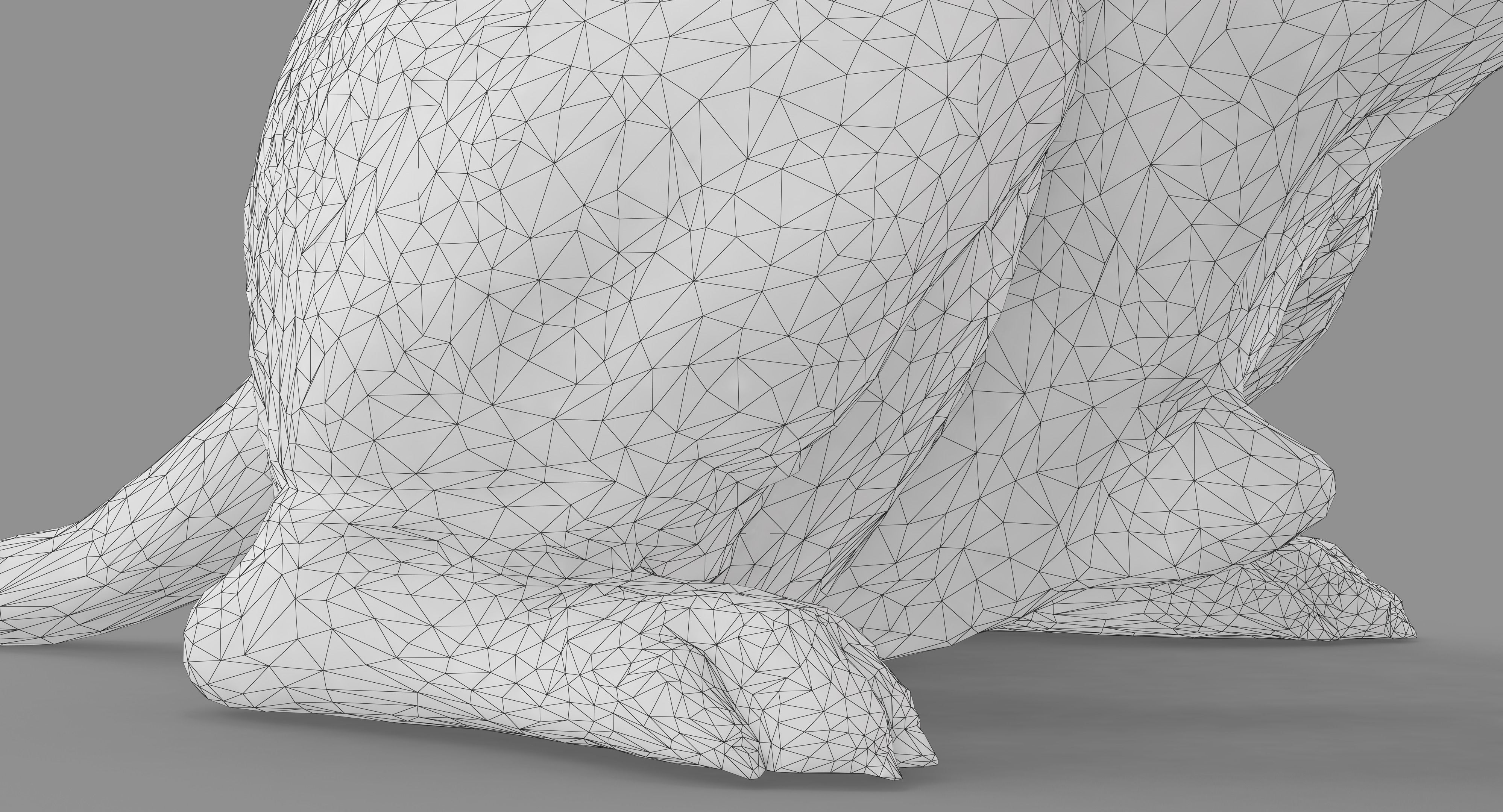 Staffordshire Terrier Dog Low-poly 3D model_32