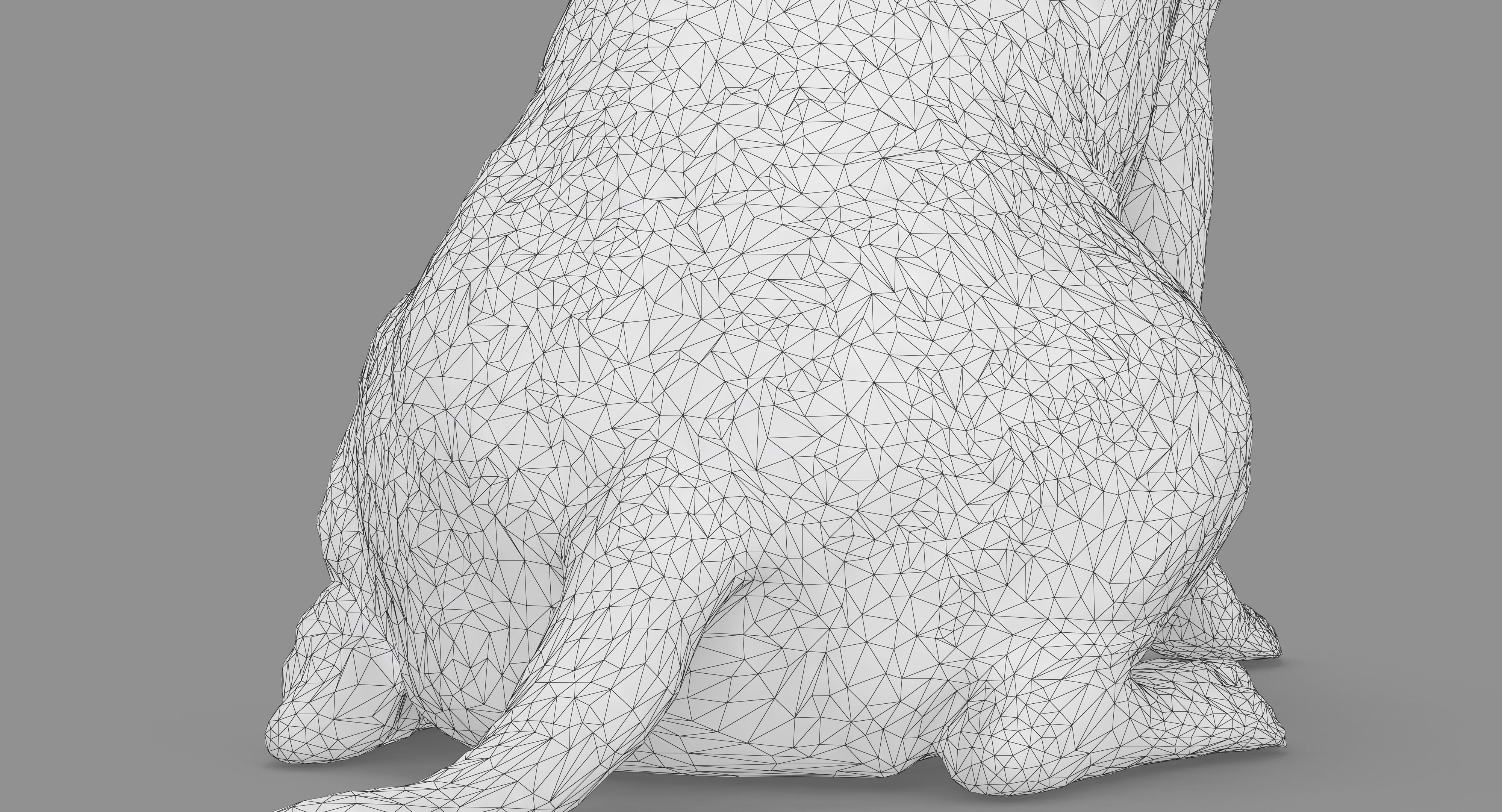 Staffordshire Terrier Dog Low-poly 3D model_34