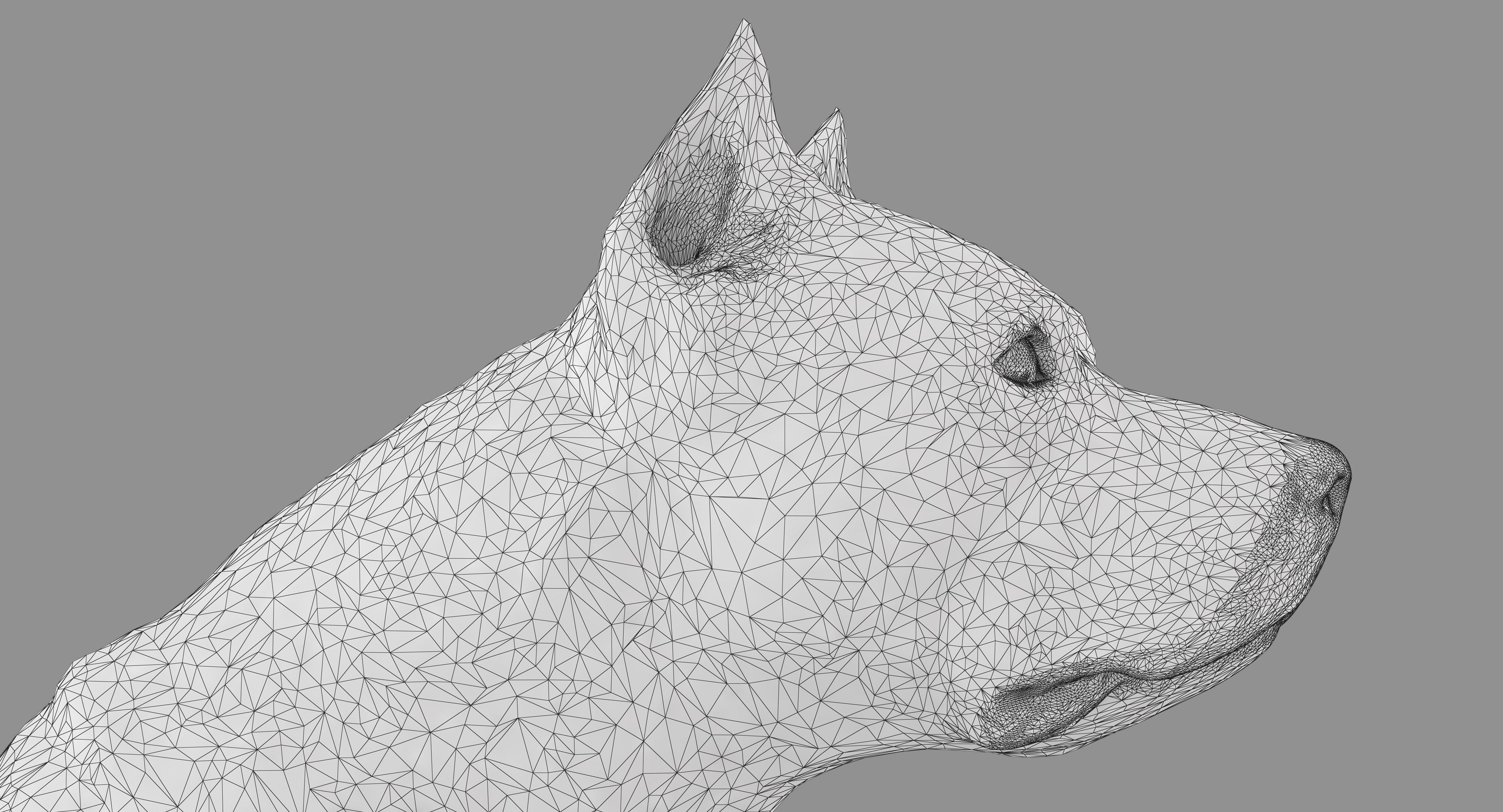 Staffordshire Terrier Dog Low-poly 3D model_12