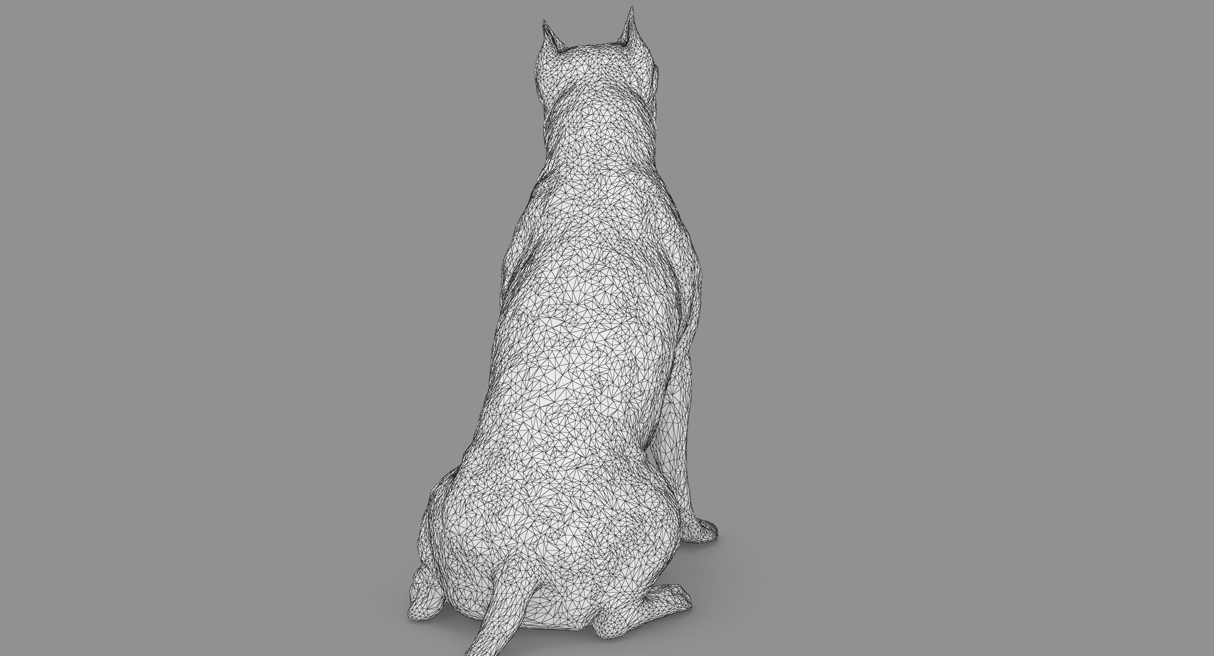 Staffordshire Terrier Dog Low-poly 3D model_68