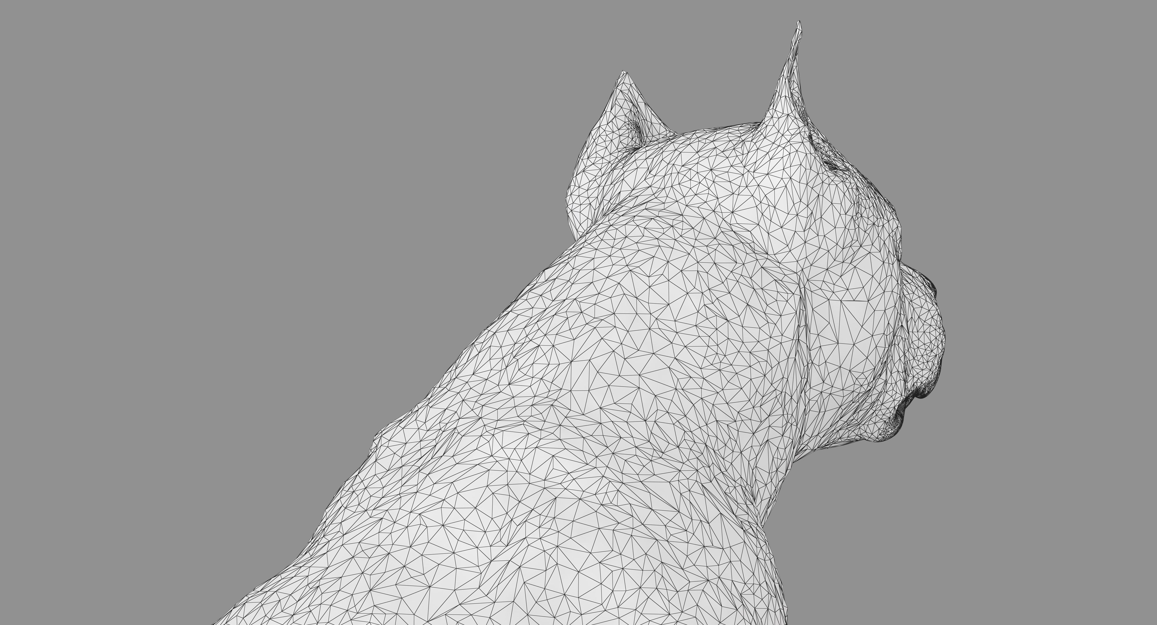 Staffordshire Terrier Dog Low-poly 3D model_28