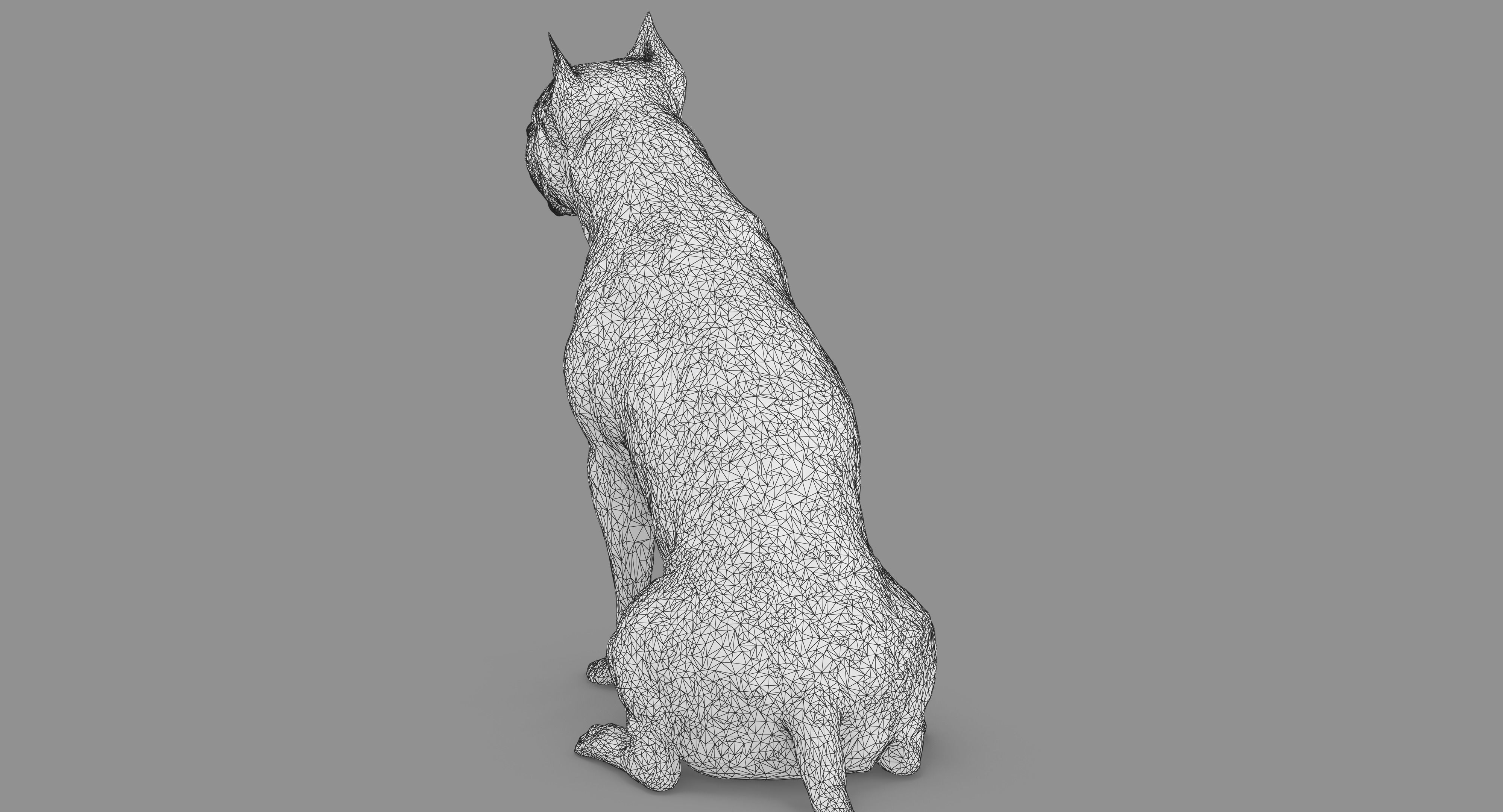 Staffordshire Terrier Dog Low-poly 3D model_72