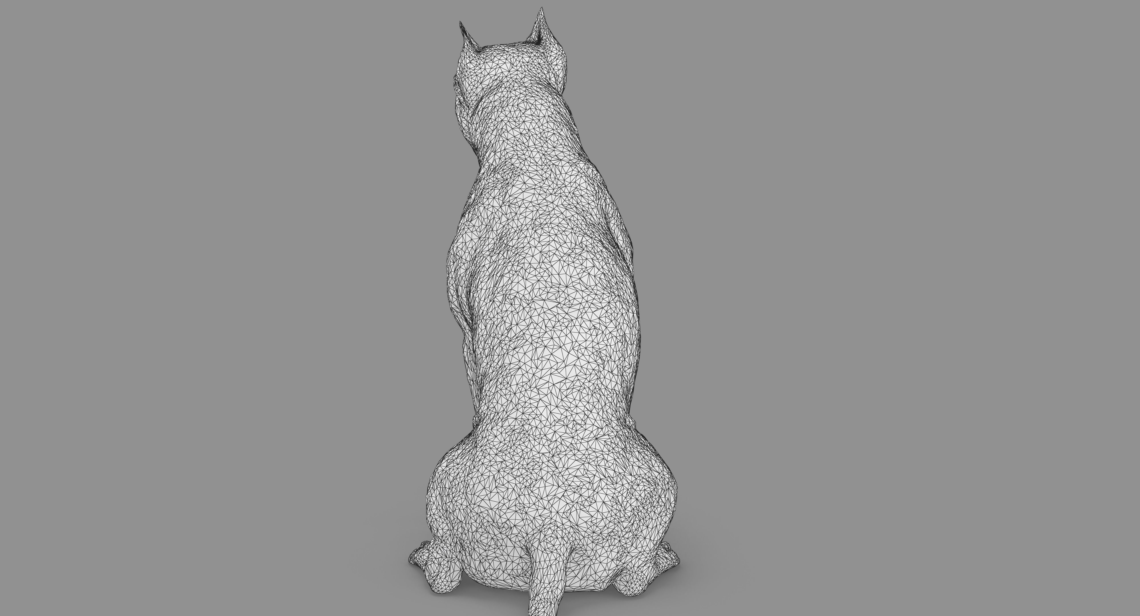Staffordshire Terrier Dog Low-poly 3D model_70