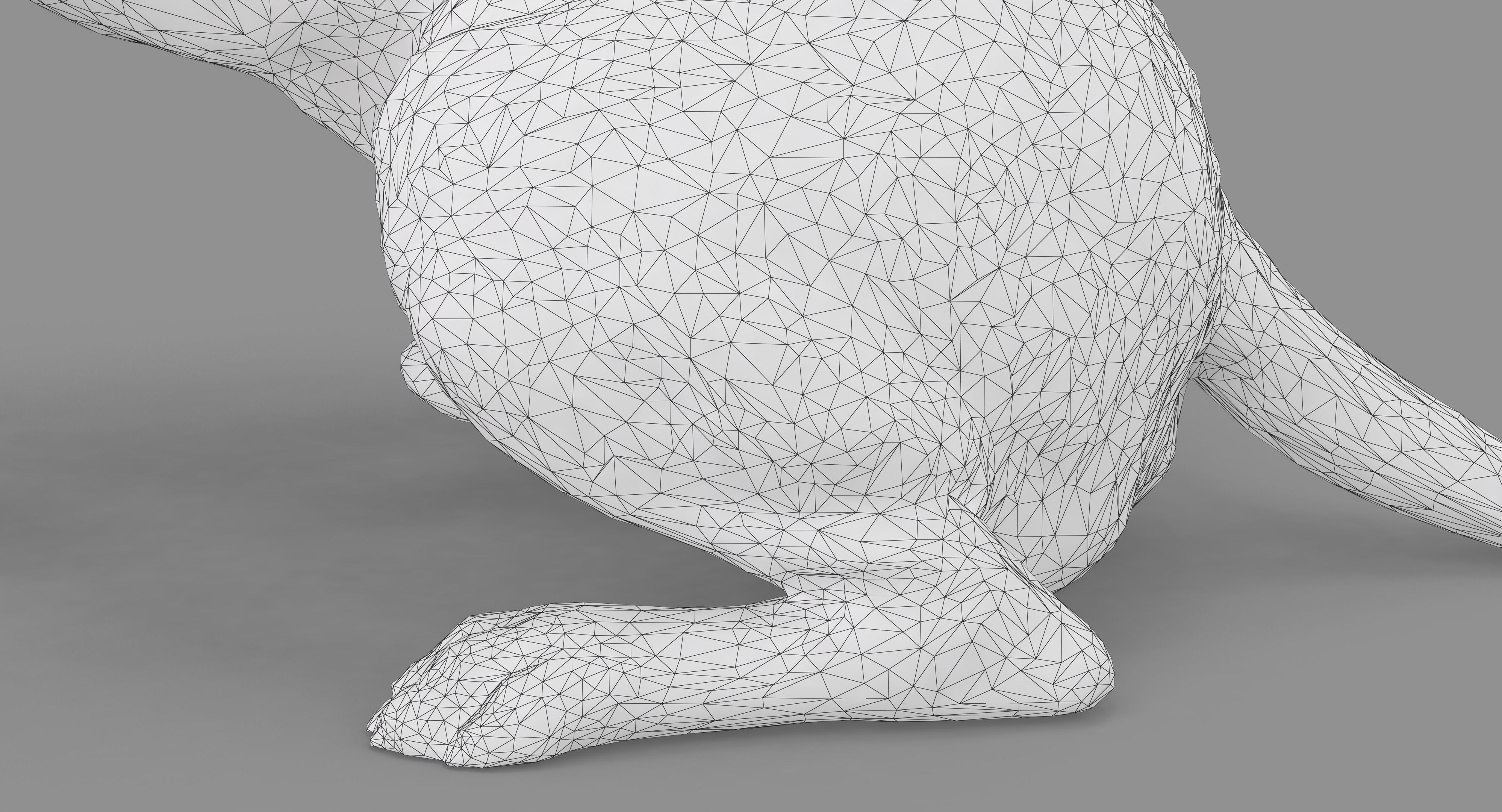 Staffordshire Terrier Dog Low-poly 3D model_36