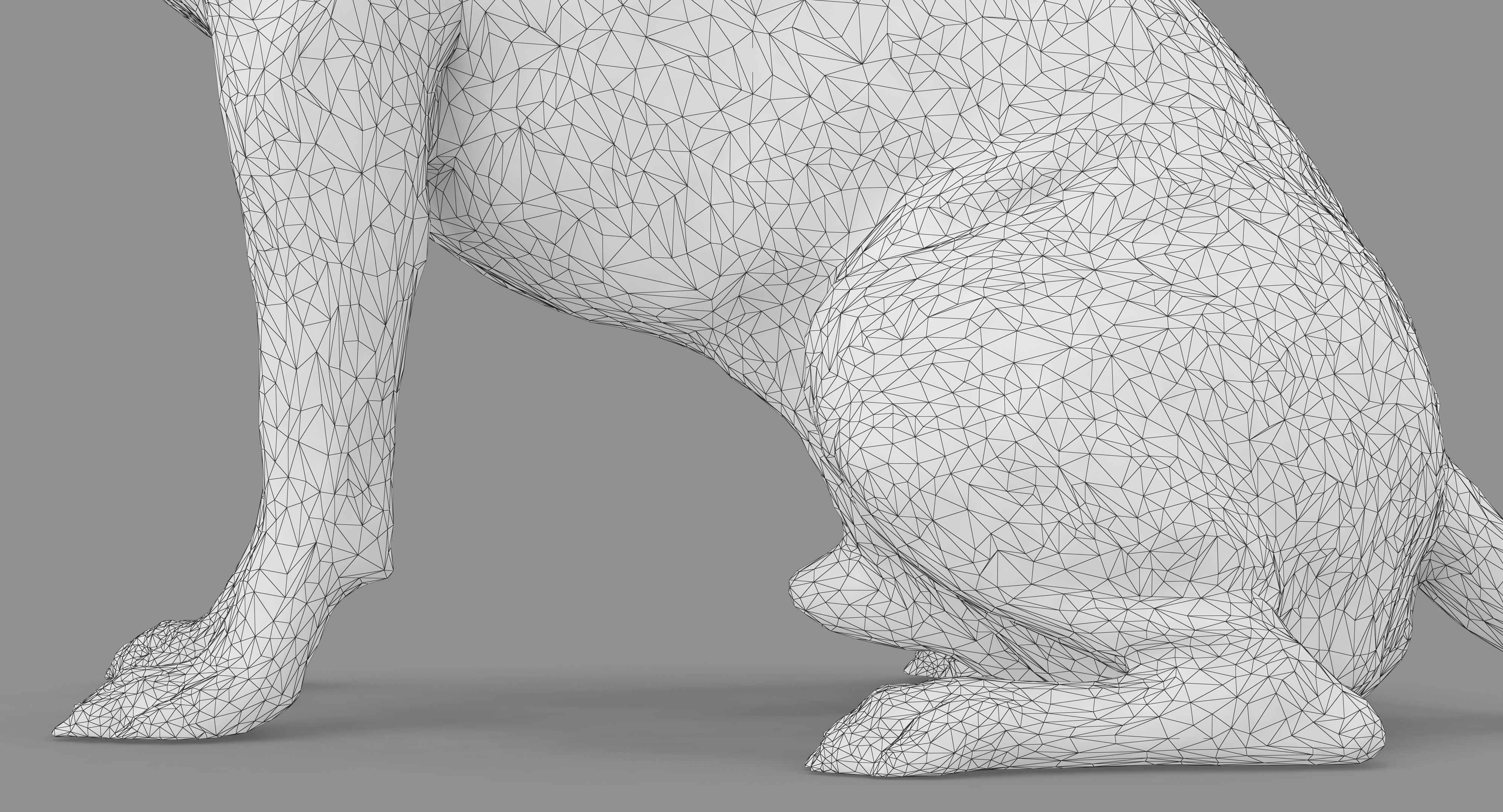 Staffordshire Terrier Dog Low-poly 3D model_40