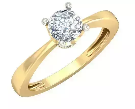 Gold Engagement Ring With Diamonds 138
