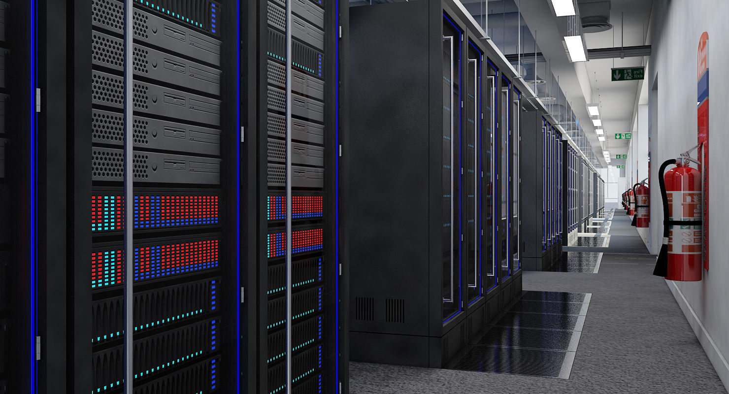 Data Communication Server Room 3D model_9