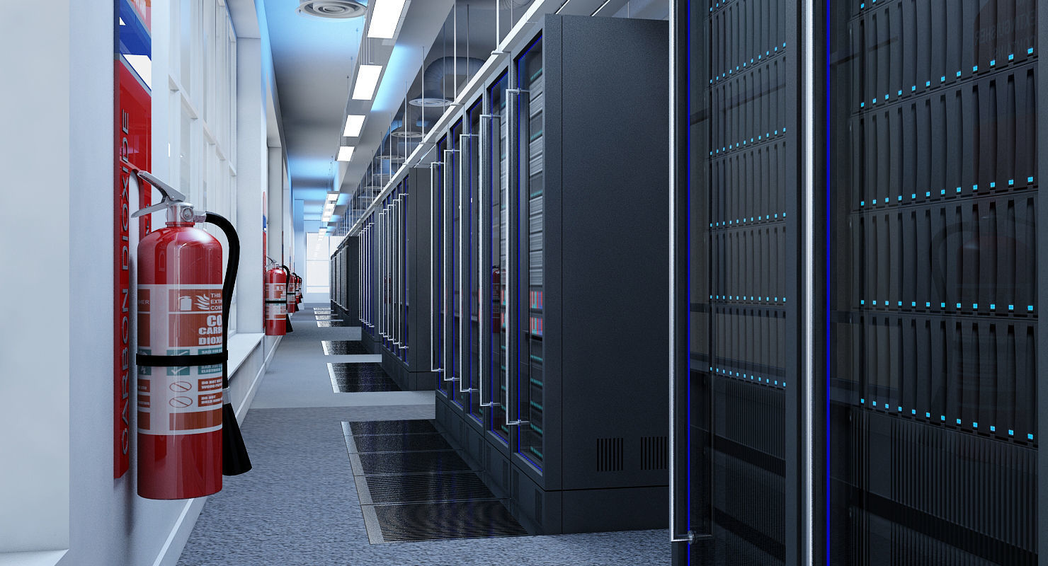 Data Communication Server Room 3D model_7