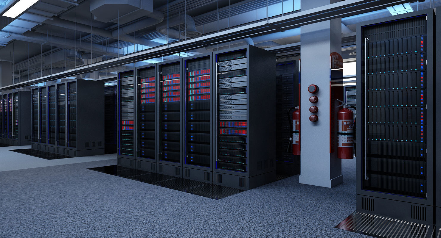 Data Communication Server Room 3D model_1