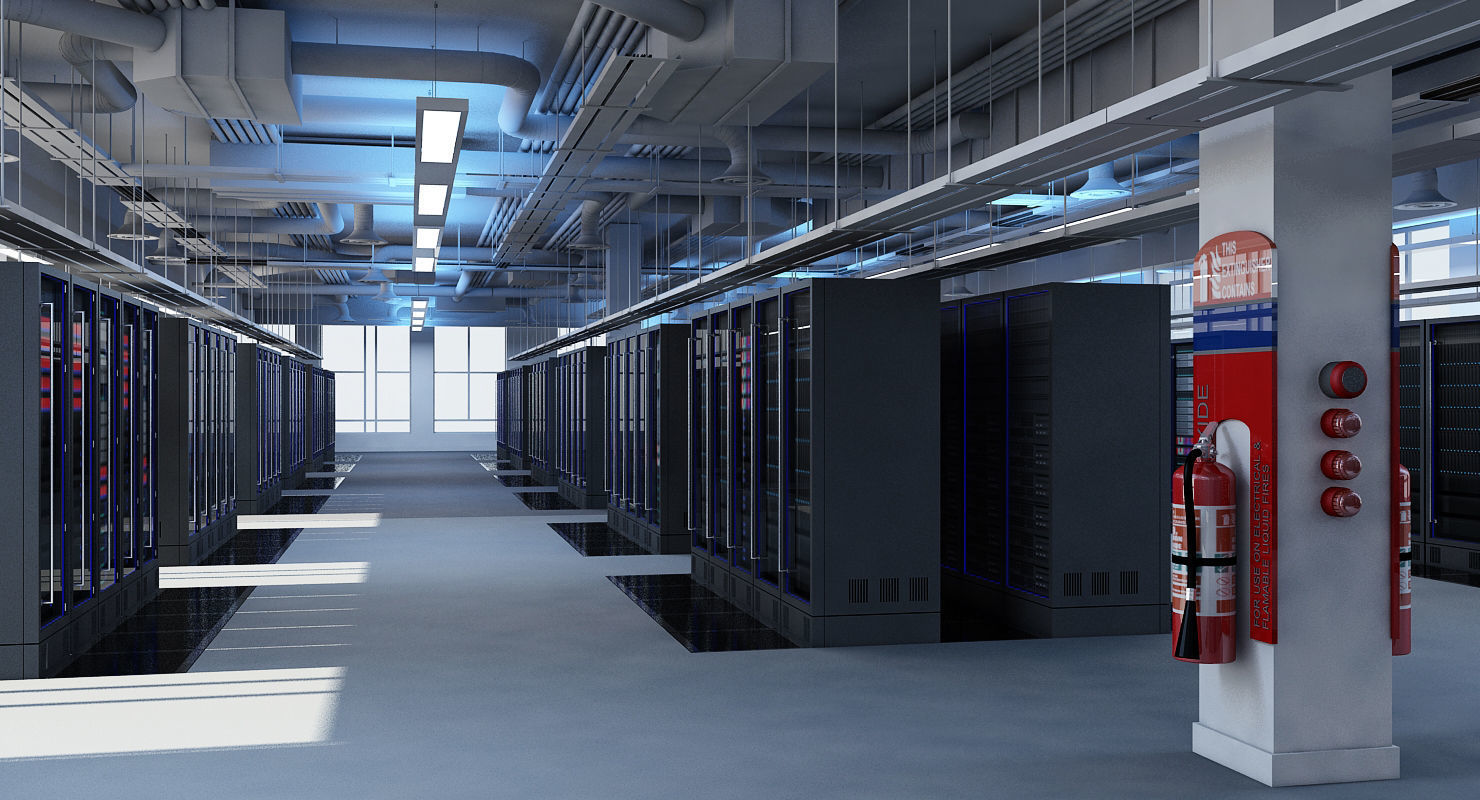 Data Communication Server Room 3D model_5