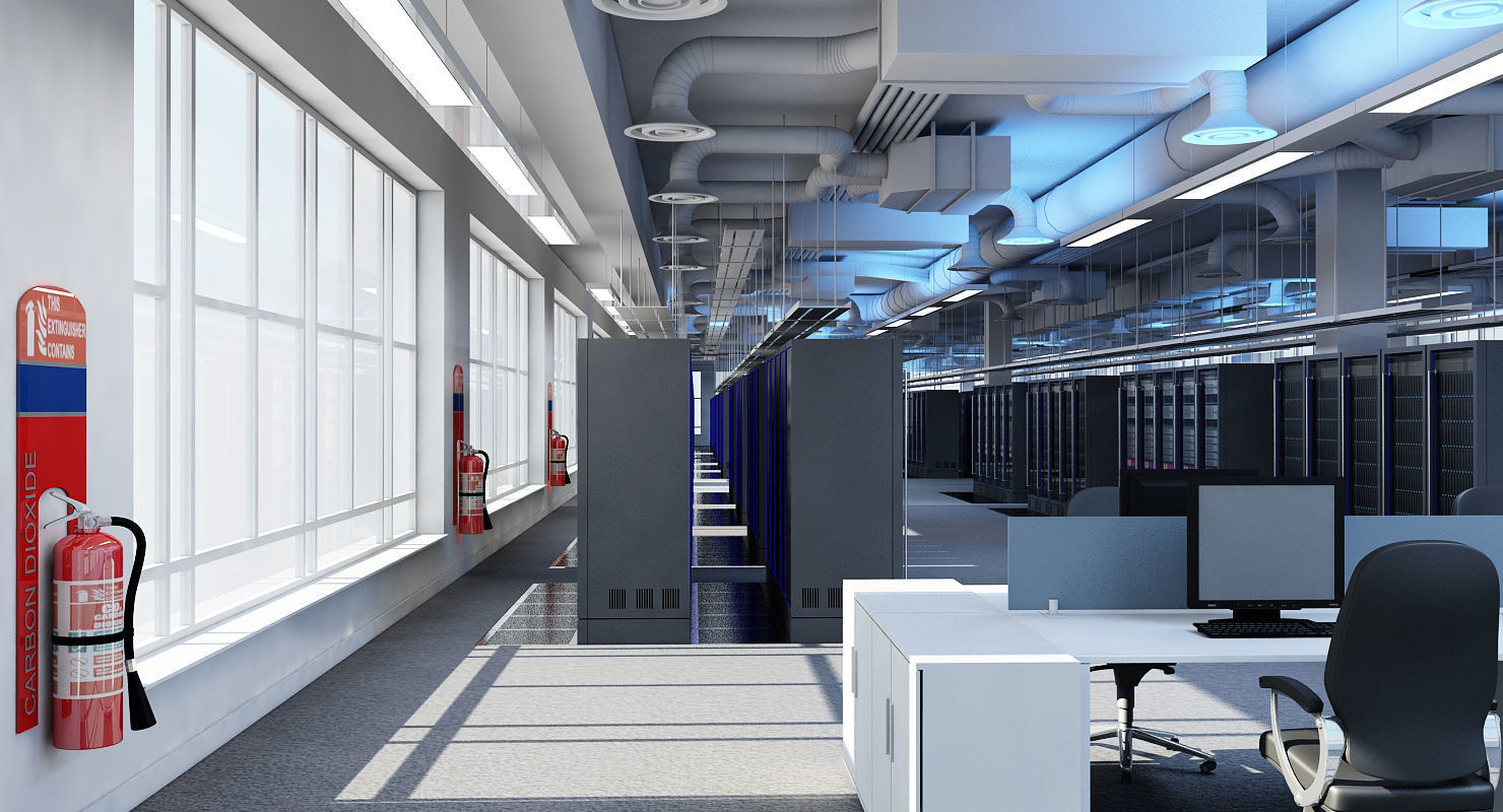 Data Communication Server Room 3D model_2