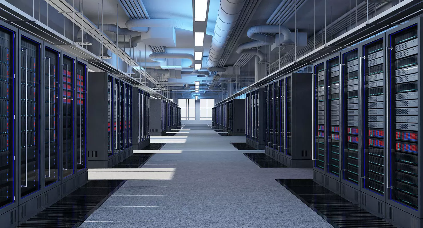 Data Communication Server Room 3D model_0