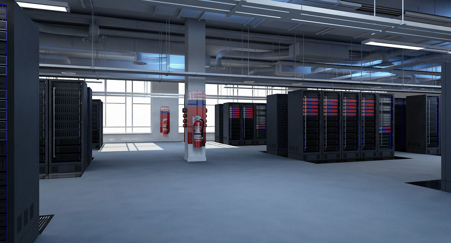 Data Communication Server Room 3D model_3