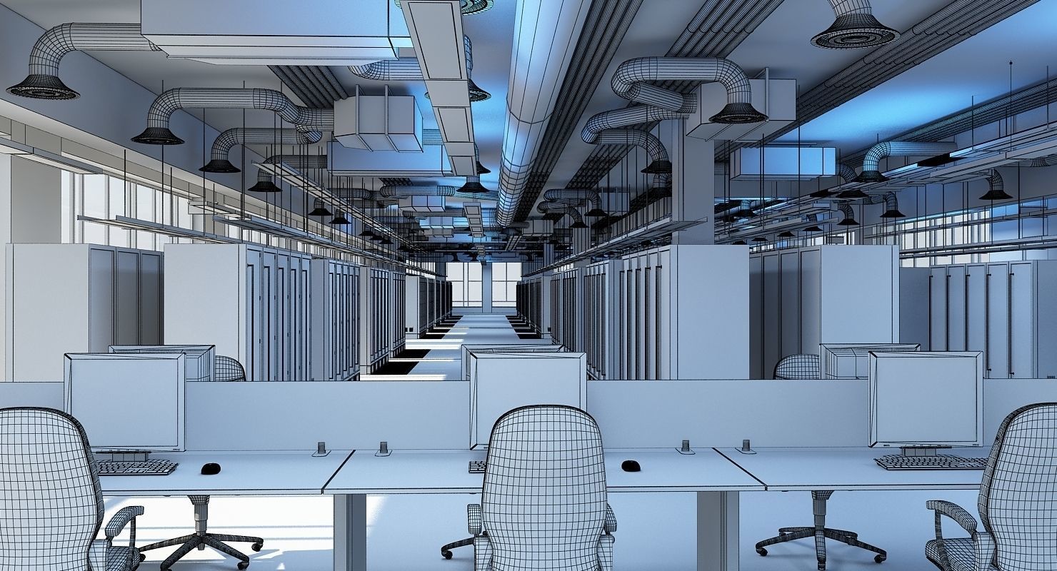 Data Communication Server Room 3D model_12