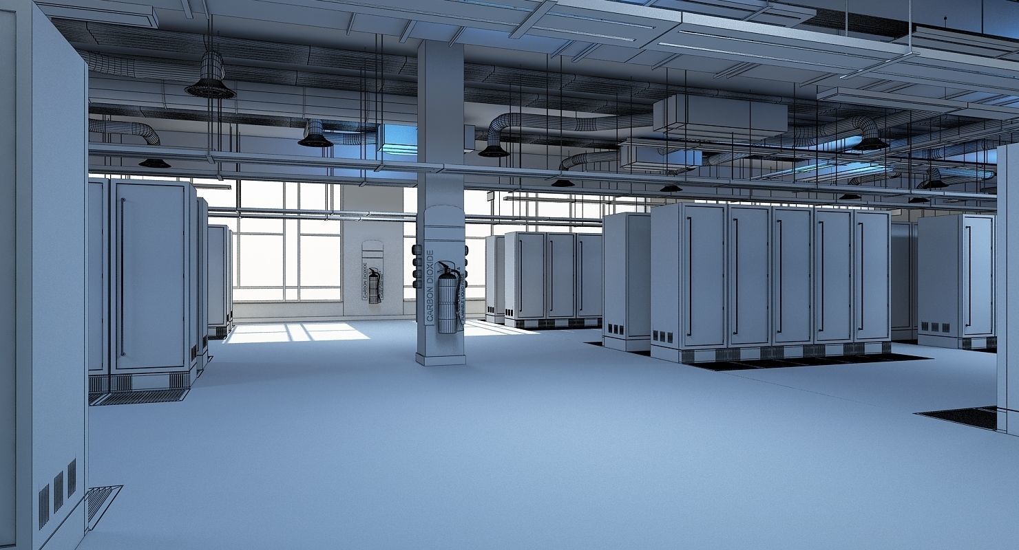 Data Communication Server Room 3D model_11