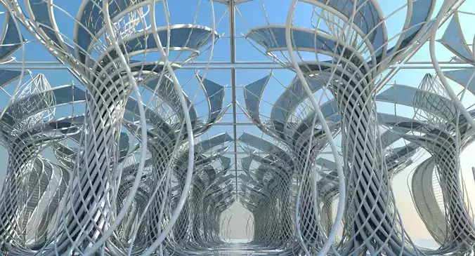 Futuristic Architectural Interior 3D model