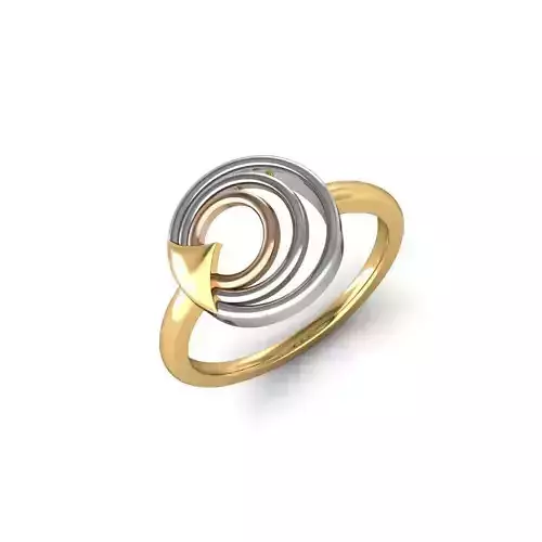 Round Shaped 3 Metal Ring 1