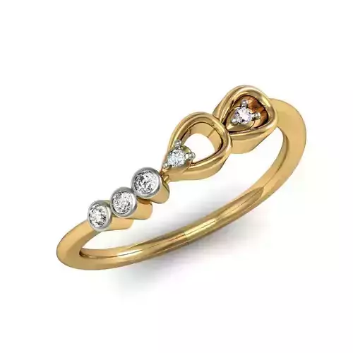 Gold Loop Ring With Diamonds 11